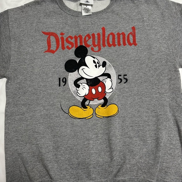 Disneyland Mickey Mouse Pullover Jumper Crewneck Sweatshirt Grey Size Medium - Picture 5 of 8
